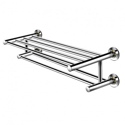 24 Inch Wall Mounted Stainless Steel Towel Storage Rack with 2 Storage Tier - Free Shipping 