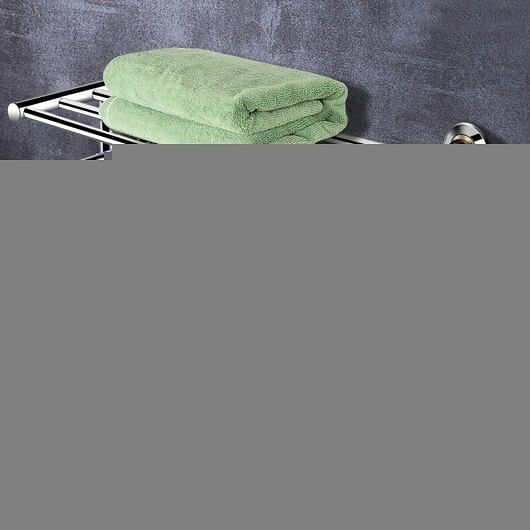 24 Inch Wall Mounted Stainless Steel Towel Storage Rack with 2 Storage Tier - Free Shipping 