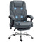 Massage Office Chair, Reclining Computer Chair with Adjustable Height and Footrest, Dark Grey