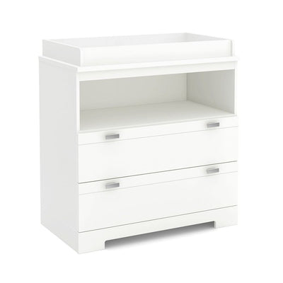 Modern Nursery 2 Drawer Storage Baby Changing Table in White - Free Shipping 