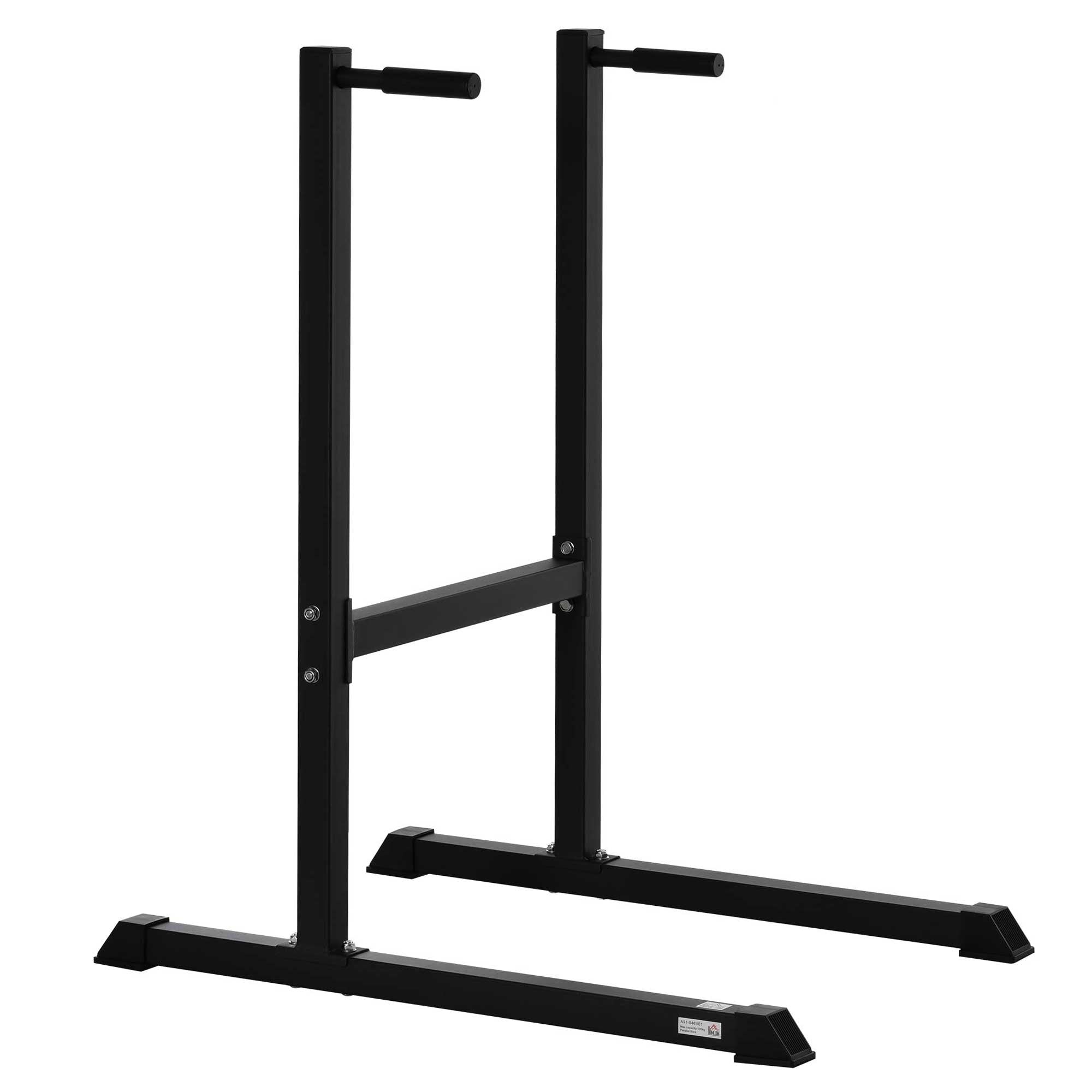 Soozier Dip Station with Padded Handles, Multifunctional Fitness Training Dip Bar for Indoor Home Gym Workout, Black 