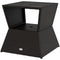 Outsunny Outdoor Patio Rattan Wicker Coffee Table Garden End Tea Table Bistro Side Table w/ Umbrella Hole, Dark Coffee