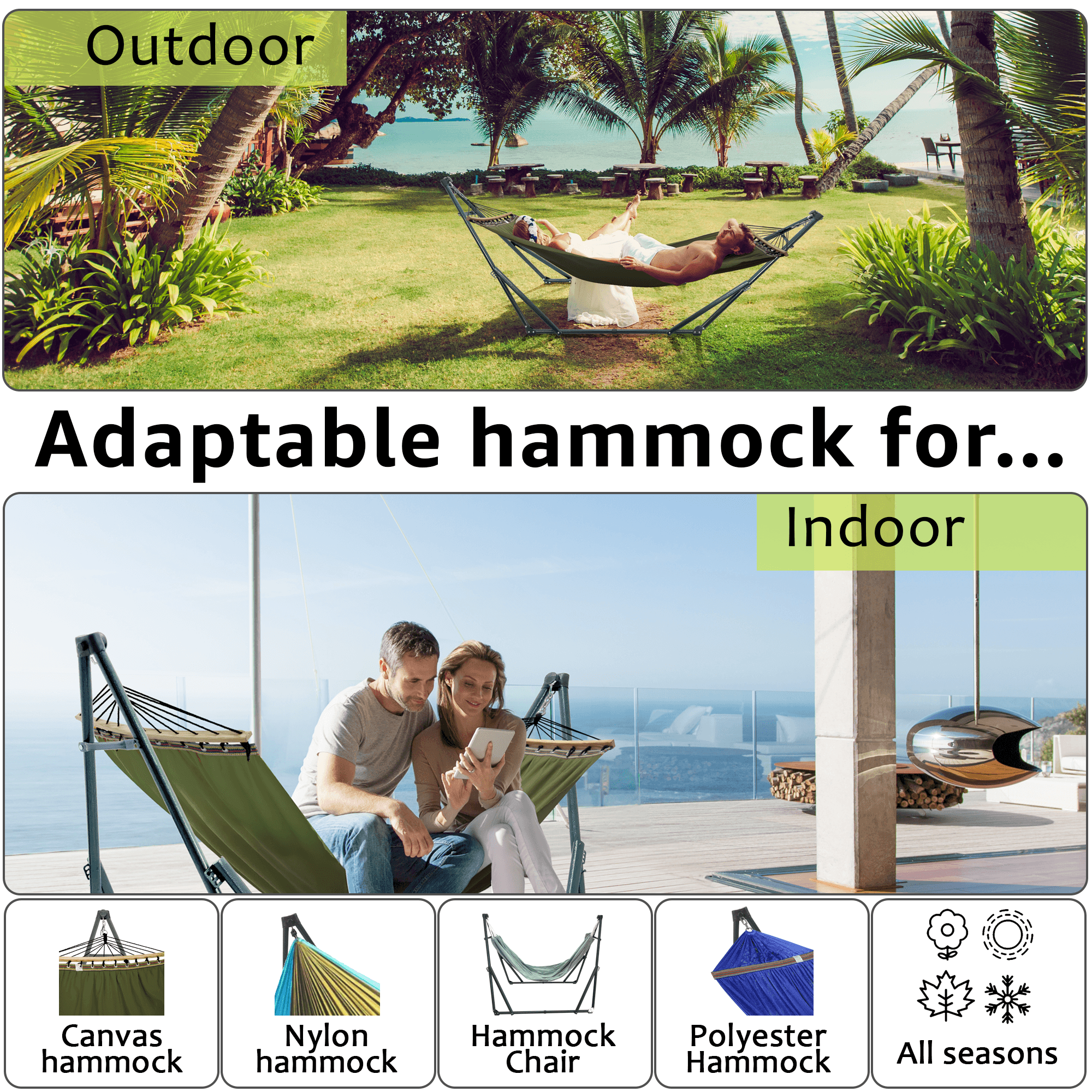 Tranquillo Universal Canvas Hammock 
