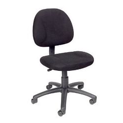 Black Office Chair with Padded Seat and Back with Lumbar Support - Free Shipping 