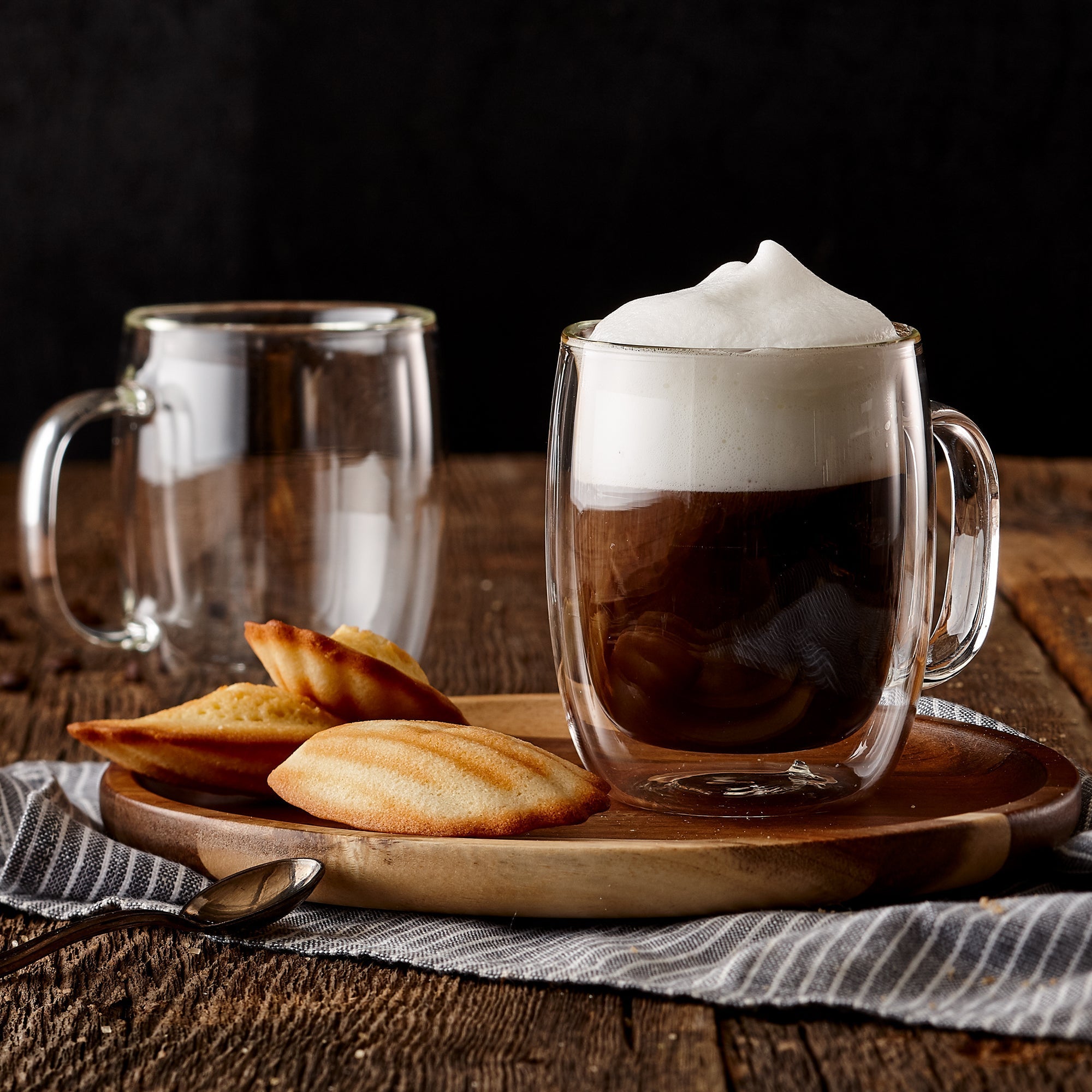 10Pcs Exclusive Coffee Combo Set Double Wall Mugs for Espresso, Cappuccino, Americano. Hot Or Cold Drink Beverages. Insulated Glass Cups Lighweight 