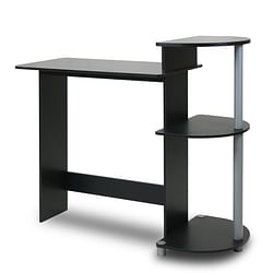 Contemporary Computer Desk in Black Grey Finish - Free Shipping 