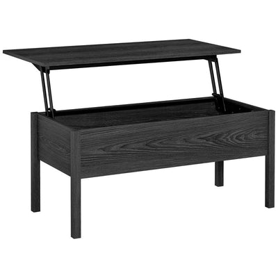 Modern Black Lift Top Coffee Table w/ Hidden Storage - Free Shipping 