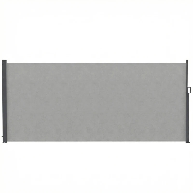 Retractable Side Awning, 165" x 73" Outdoor Privacy Screen, Water-Resistant, UV 50+, Light Grey