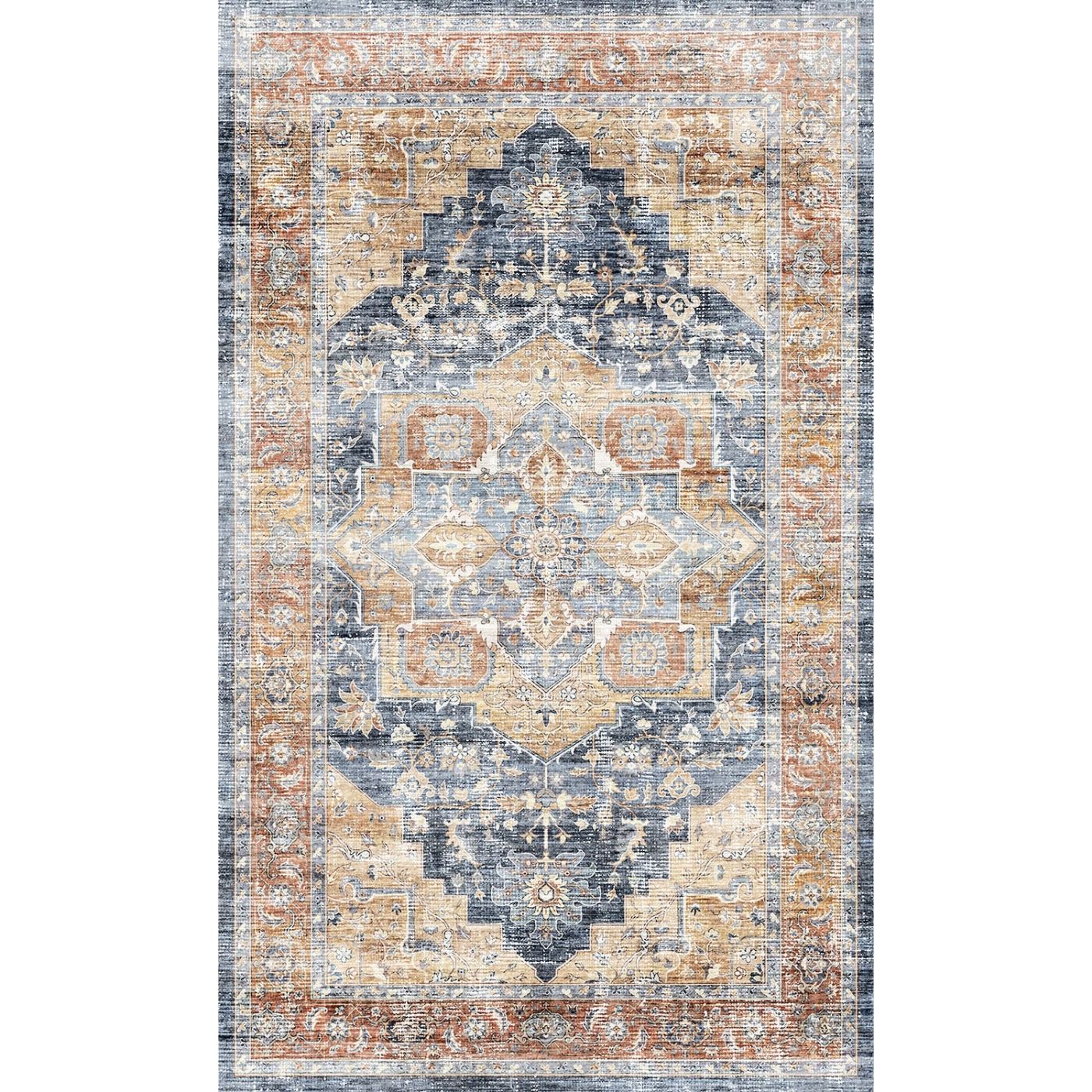 Talia Orange Blue Rug 