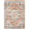 Rivka Terracotta Ocean Rug – Persian-Inspired Washable Area Rug with Rich Terracotta & Blue Tones for Elegant Home Décor