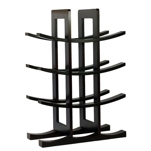 12-Bottle Wine Rack in Dark Espresso Finish Bamboo - Free Shipping 