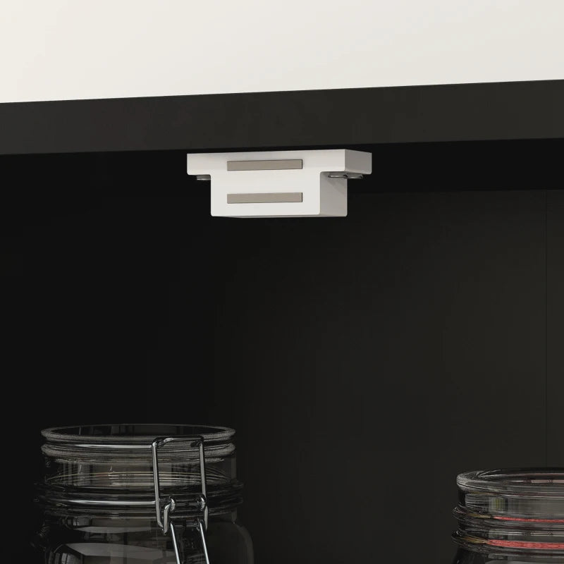63" 4-Door Kitchen Pantry Cabinet, Freestanding Storage Cabinet Cupboard with Adjustable Shelves, Black