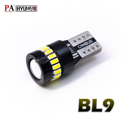 HYUGA BL9 T10 W5W 194 LED Bulb 6000K White 19SMD CANBUS Anti-Flicker for Interior Lamp License Plate Trunk light Plug and Play (Pack of 2) 