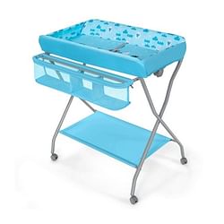 Blue Folding  Wide Nursery Baby Diaper Changing Table - Free Shipping