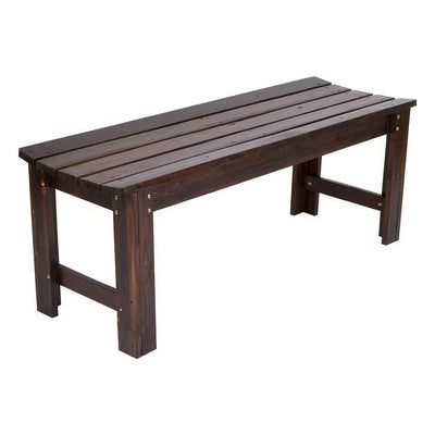 4-ft. Outdoor Patio Cedar Wood Backless Garden Bench in Burnt Brown Finish - Free Shipping 