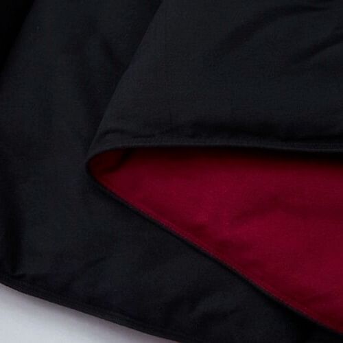 Full/Queen Traditional Microfiber Reversible 3 Piece Comforter Set in Black/Maroon - Free Shipping 