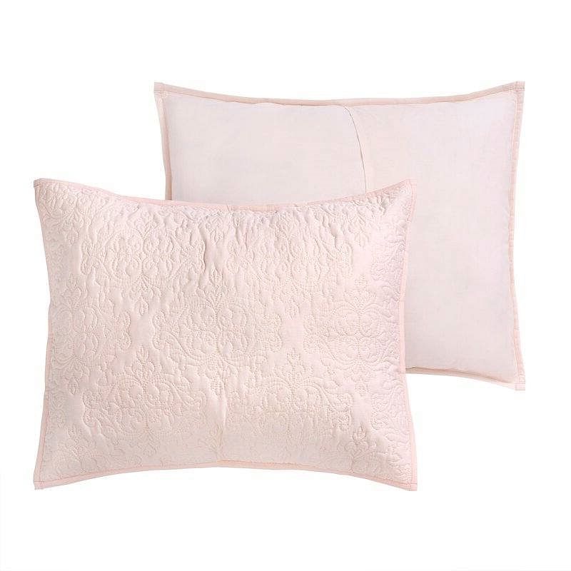 King Size 100-Percent Cotton 3-Piece Quilt Bedspread Set in Blush Pink - Free Shipping