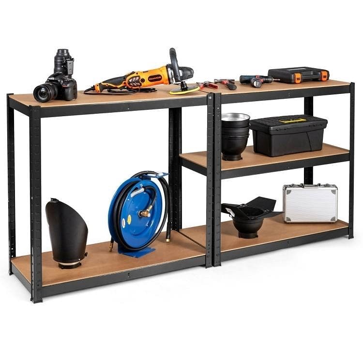 Black Heavy Duty 60-inch 5 Tier Adjustable Shelving Unit Garage Storage Rack - Free Shipping 