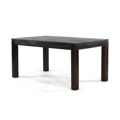 Modern Farmhouse 63-inch Solid Wood Dining Table in Rustic Dark Brown Finish - Free Shipping 