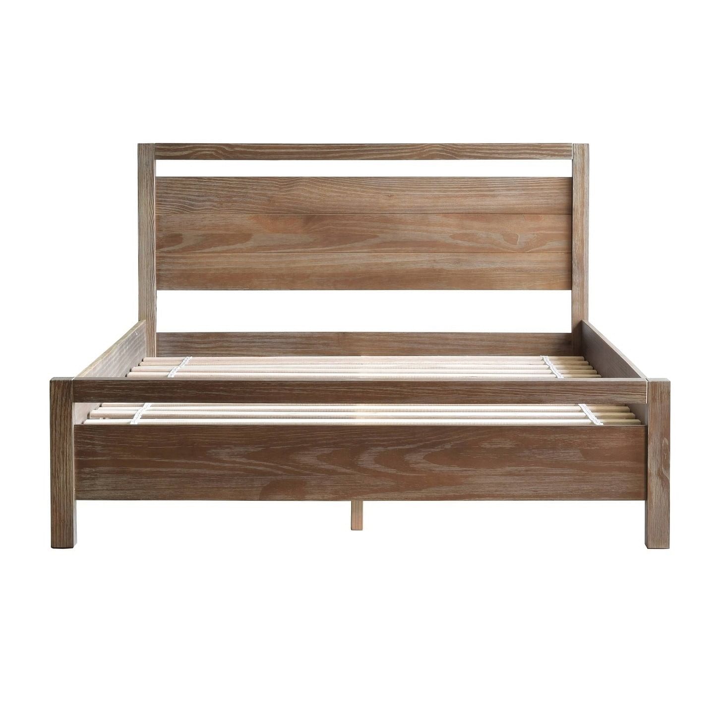 Queen Size FarmHouse Traditional Rustic Pine Platform Bed - Free Shipping