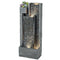 Outdoor Water Fountain with LED Lights and Planter, 3-Tier Modern Cascading Waterfall Feature with Pump, Dark Grey