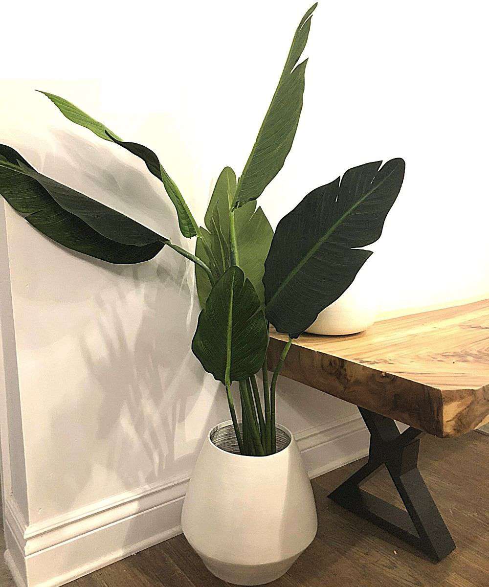 Boho Artificial Bird Of Paradise Potted Plant 43'' 