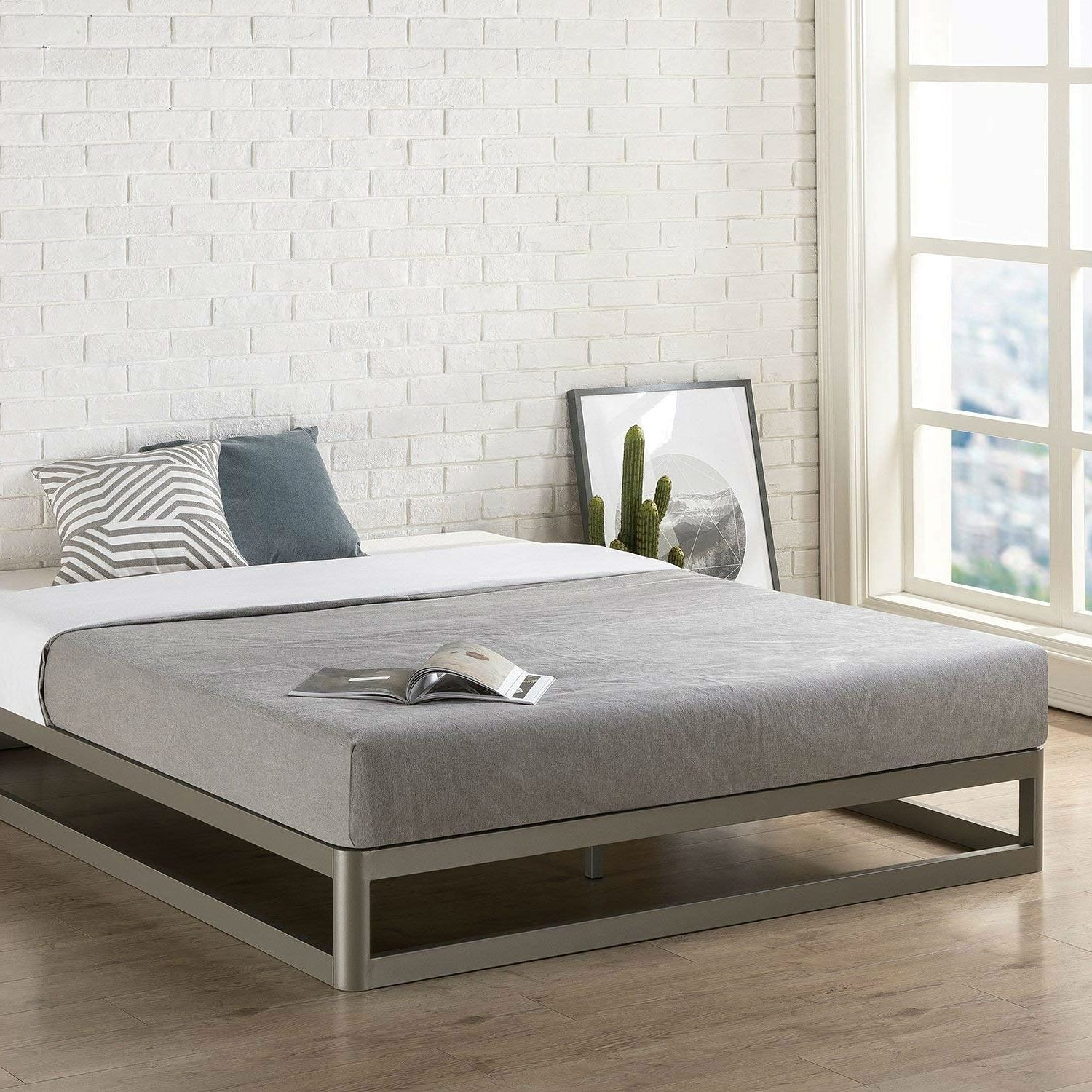 King size Modern Low Profile Heavy Duty Metal Platform Bed Frame - Free Shipping