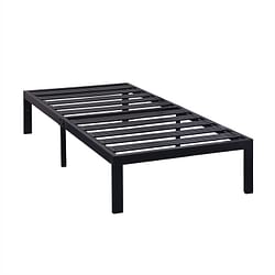 Twin size Heavy Duty Metal Platform Bed Frame with Wide Steel Slats - Free Shipping