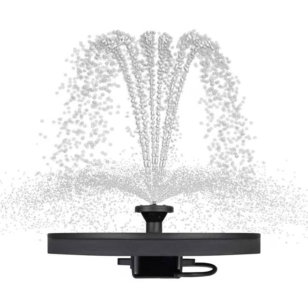 Solar Powered Birdbath to Water Fountain Kit with 4 Nozzle Heads - Free Shipping