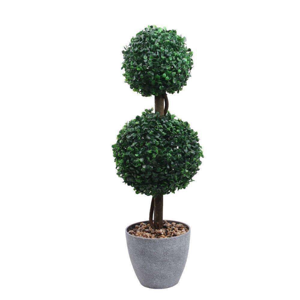Bristol Faux Potted Boxwood Topiary Plant 26'' 