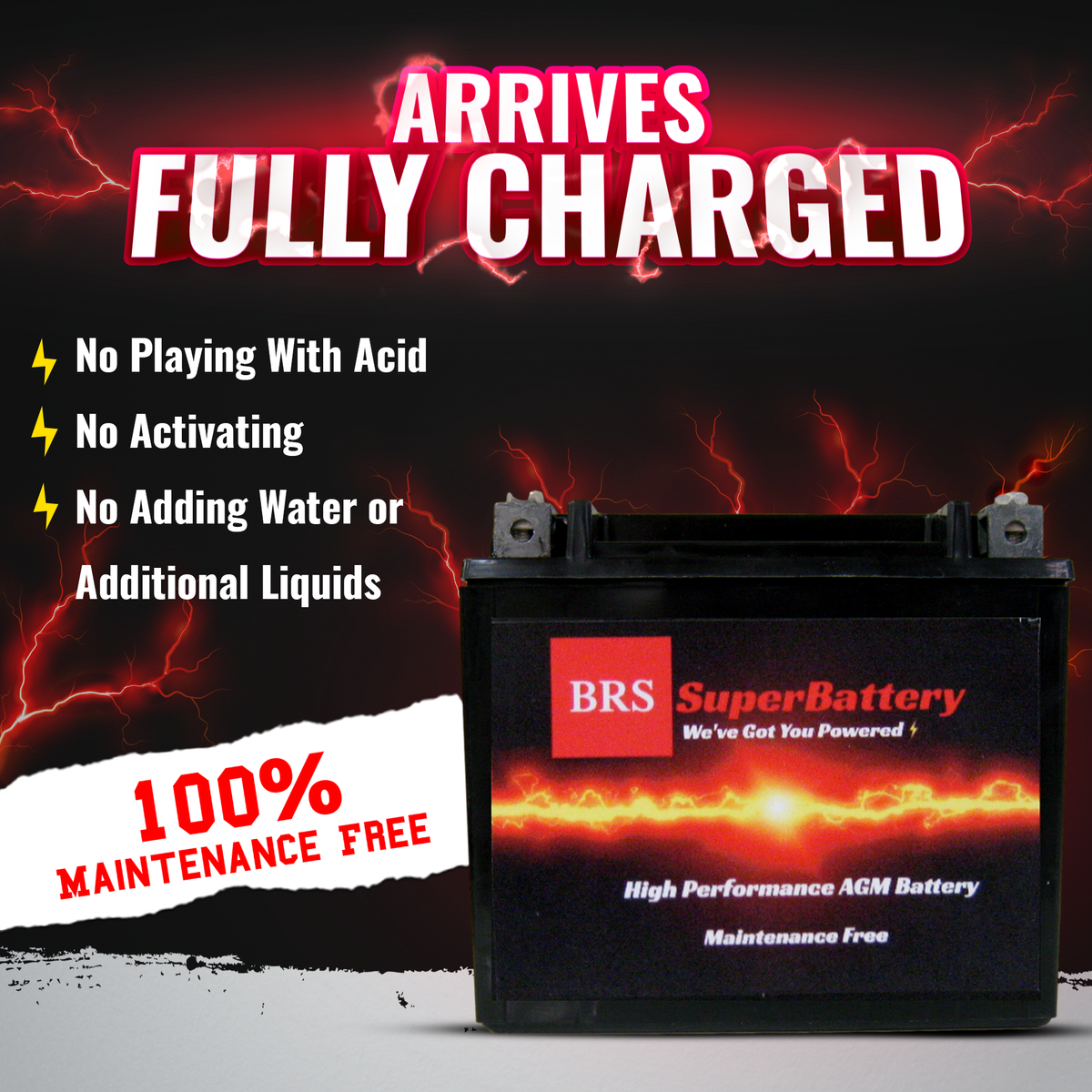 BRS5L-BS 12V 5AH 65CCA 30 Day Warranty