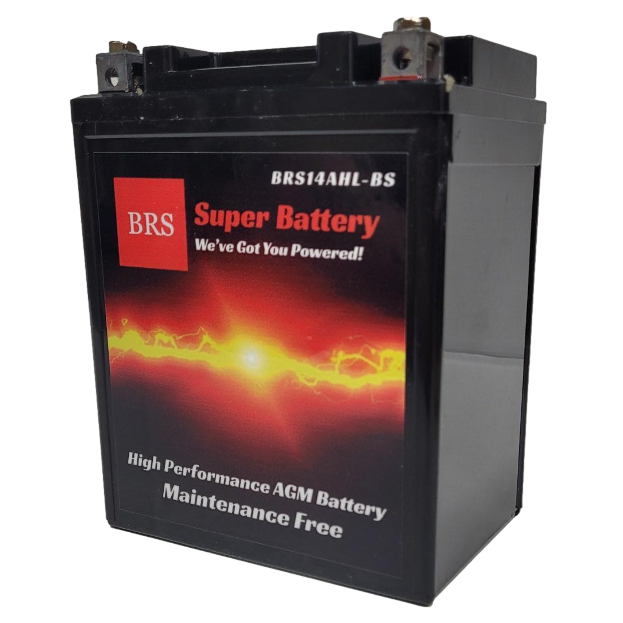 High Performance BRS14AHL-BS 2 Year Warranty & Smart Charger / Maintainer Combo Bundle Kit  12v Sealed AGM PowerSports Battery