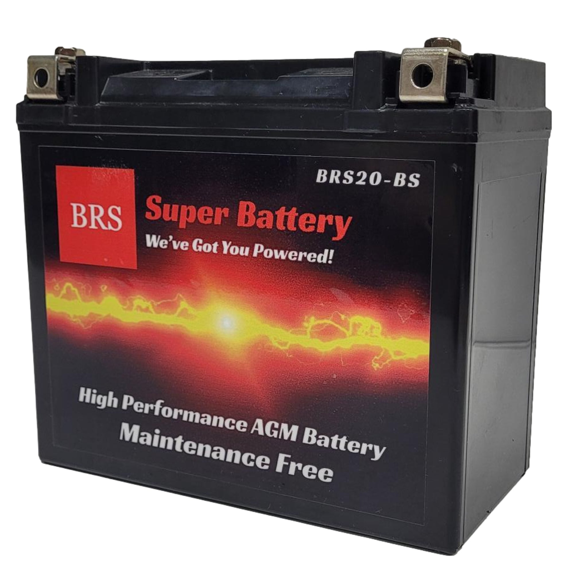 High Performance BRS20-BS 12v Sealed AGM PowerSport 2 Year Warranty