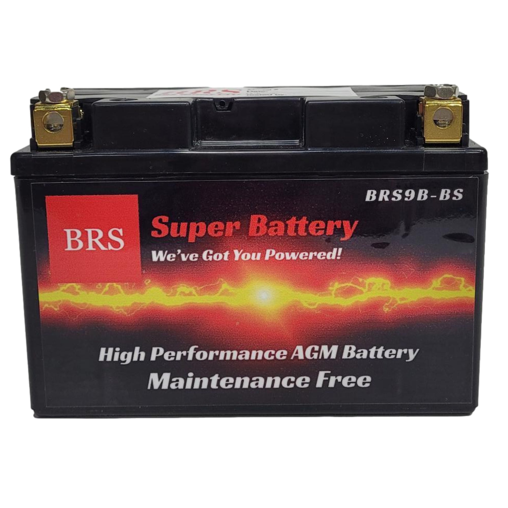 High Performance BRS9B-BS 12v Sealed AGM PowerSport 2 Year Warranty