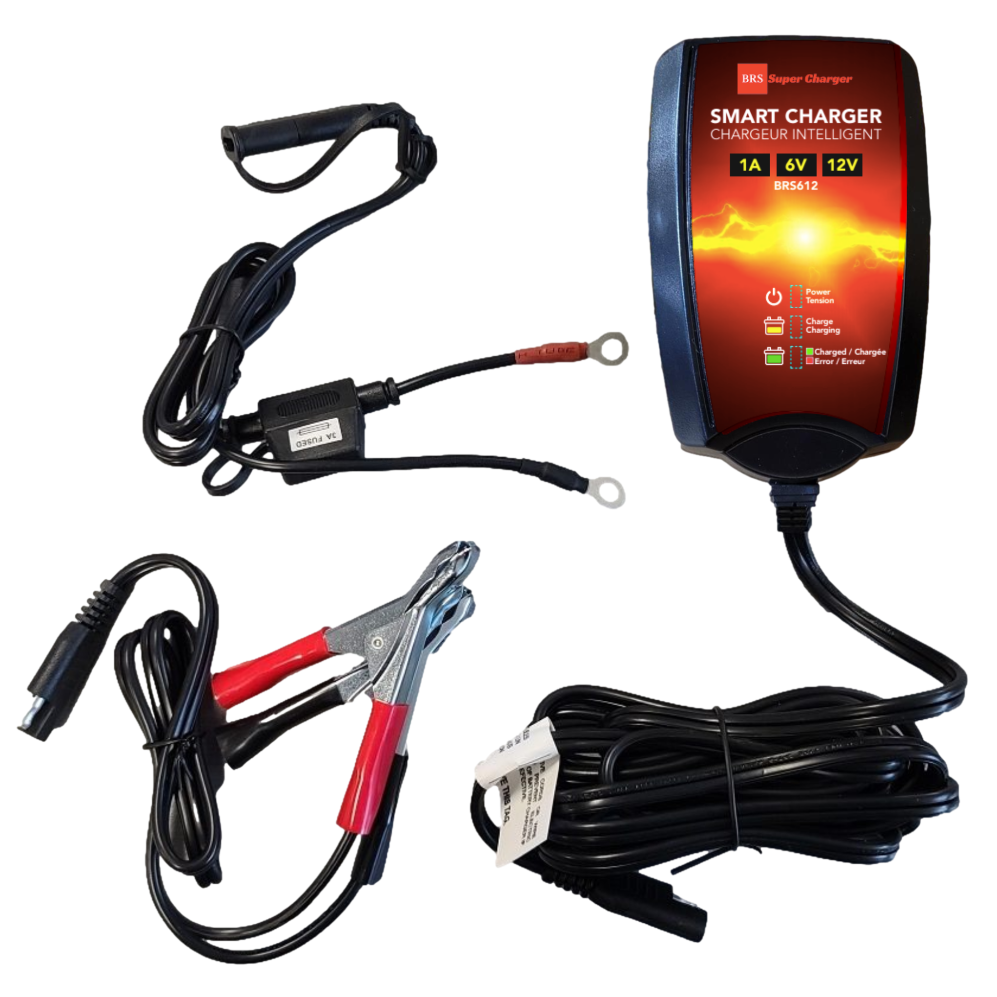 High Performance BRS4L-BS 2 Year Warranty & Smart Charger / Maintainer Combo Bundle Kit 12v Sealed AGM PowerSports Battery