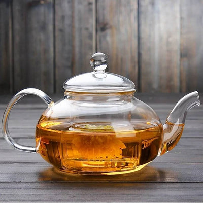 33.8 oz/ 1 Liter Borosilicate Glass Teapot with Removable Filter Infuser - Free Shipping 