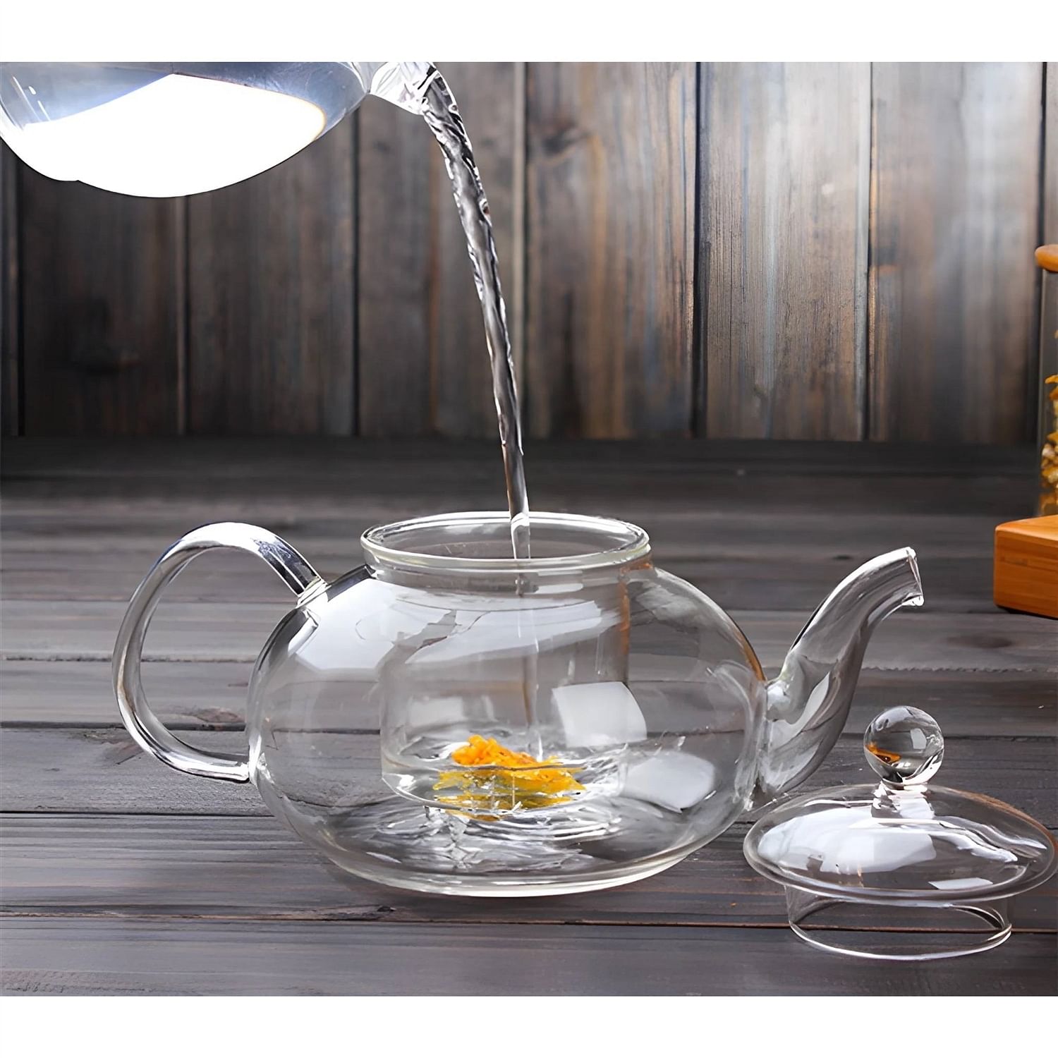 33.8 oz/ 1 Liter Borosilicate Glass Teapot with Removable Filter Infuser - Free Shipping 