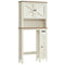 VASAGLE Over-the-Toilet Storage Cabinet with Barn Doors and Adjustable Shelves