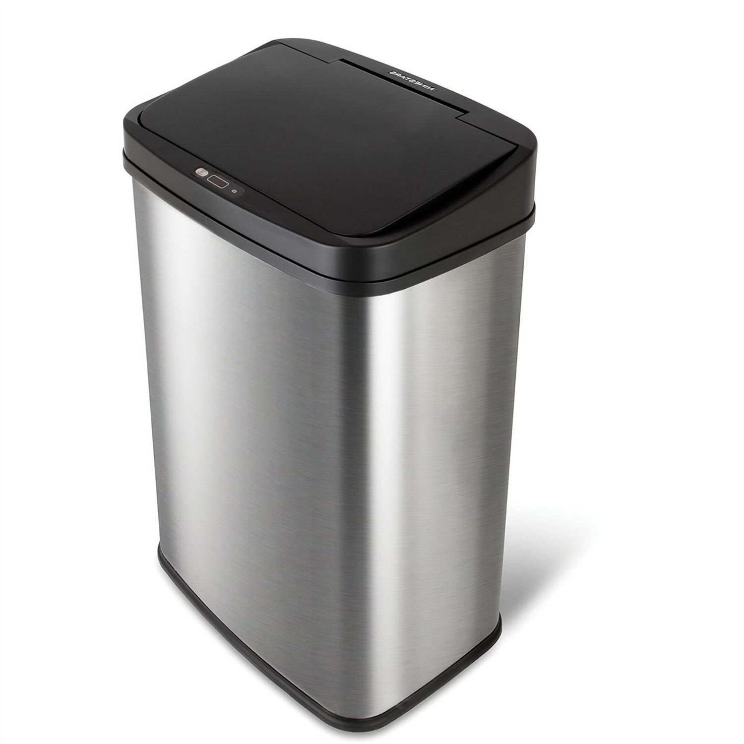 Black Top 13-Gallon Stainless Steel Kitchen Trash Can with Motion Sensor Lid - Free Shipping 