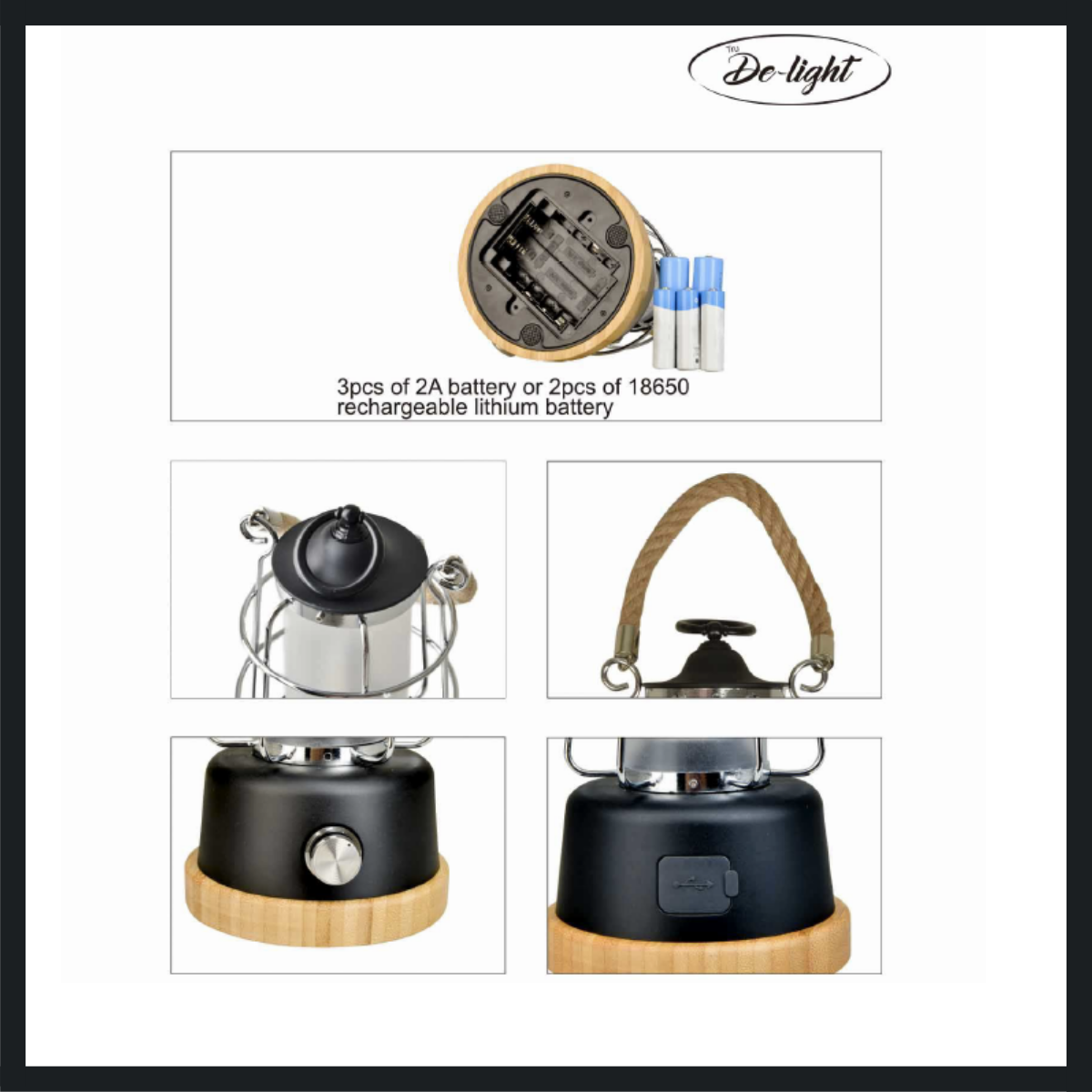 TRU De-LIGHT YOU&ME LED, Dimmable, Color Temperature & Brightness Adjustable, Rechargeable LED Lamp 