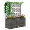 Wicker Raised Garden Bed with Trellis, 42