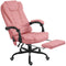 7-Point Vibrating Massage Chair, Reclining Office Chair with Footrest, Reclining Back, Adjustable Height, Pink