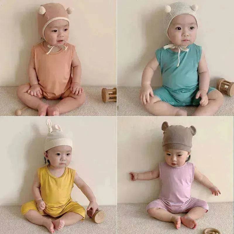 Baby Summer Modal Thin Sleeveless Tank Top Romper 