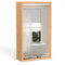 Bamboo Small Medicine Cabinet with Mirror Door and Removable Shelves-Natural
