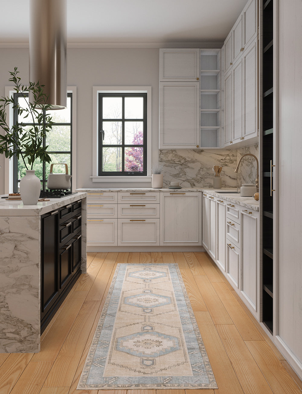 Barbara Light Blue Beige Rug 