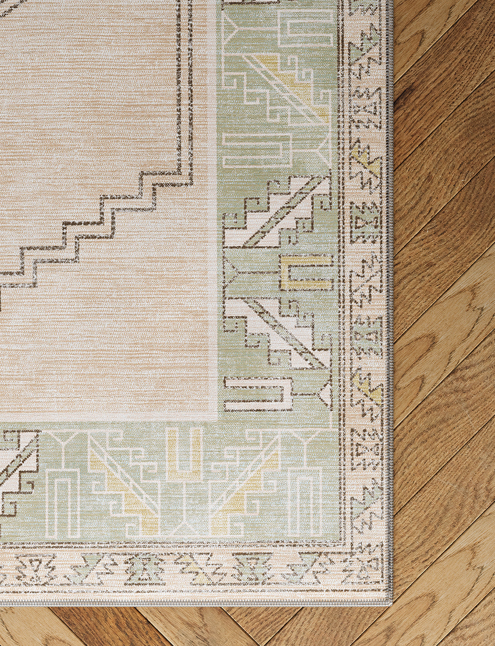 Barbara Light Green Beige Rug 