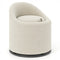 Barrel Chair with Storage 360° Swivel Upholstered Vanity Chair-Beige