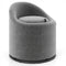 Barrel Chair with Storage 360° Swivel Upholstered Vanity Chair-Gray