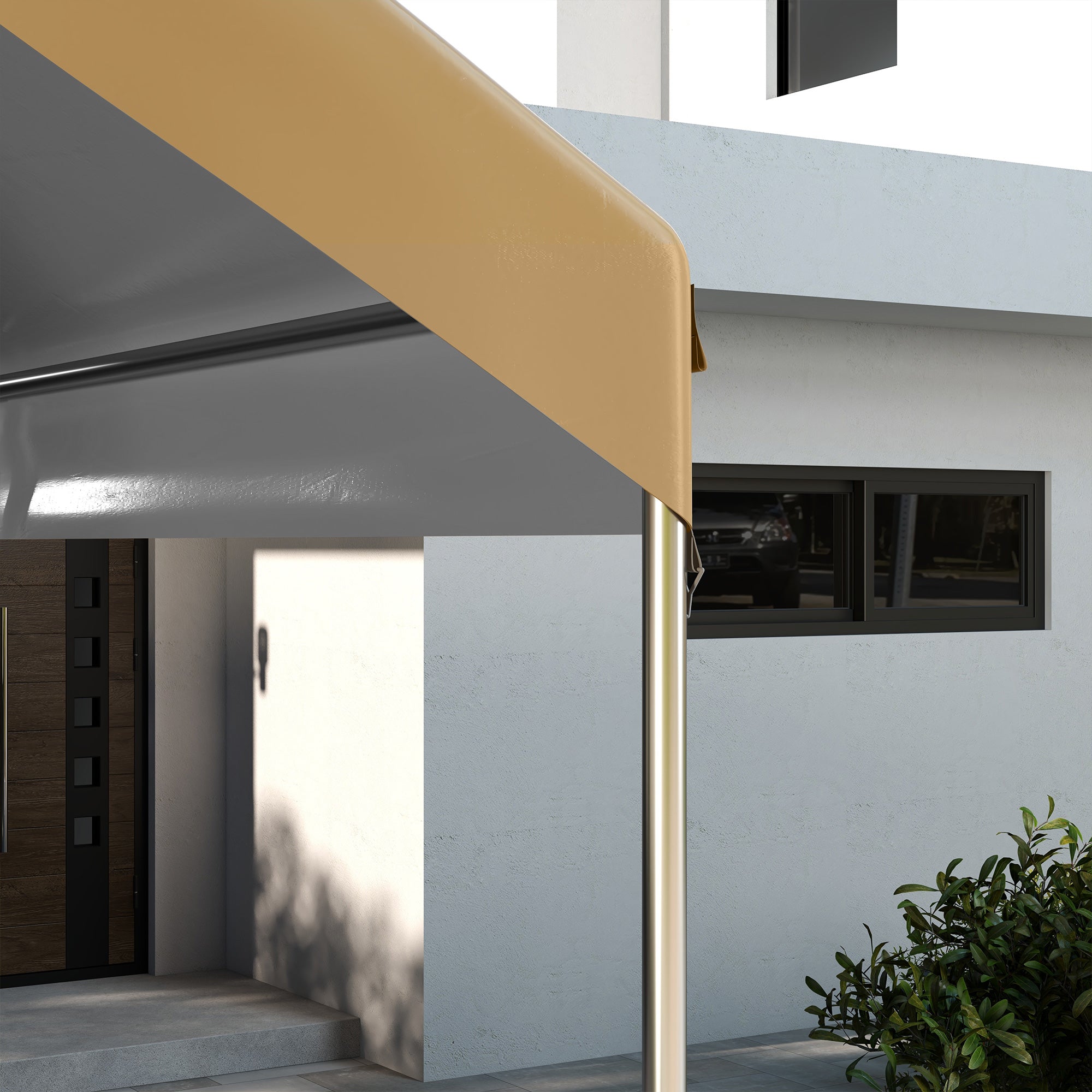 Outsunny 10 x 20ft Carport Replacement Canopy, UV Resistant Garage Car Cover with Ball Bungee Cords, Beige 