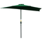 9.8ft Half Umbrella Semi Round Patio Parasol with Crank Handle, Top Vent for Garden, Balcony- NO BASE INCLUDED, Green